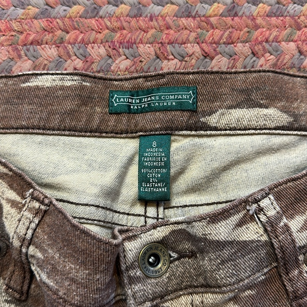RALPH LAUREN WESTERN PRINT BROWN JEANS - Picture 2 of 5